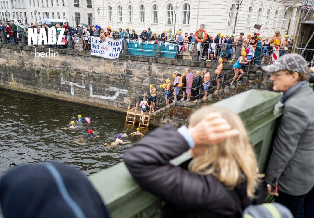 اعتراض متفاوت برلینی‌ها: شنا در آب سرد رود اشپری، وقتی دمای ۱۳ درجه هم مانع نمی‌شود